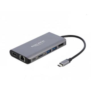 DeLock  87683 replicatore di porte e docking station per notebook Cablato USB 3.2 Gen 1 (3.1 Gen 1) Type-C Grigio 