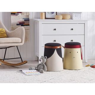 Beliani Pouf de rangement pour enfants en Lin synthétique Moderne APACHE  