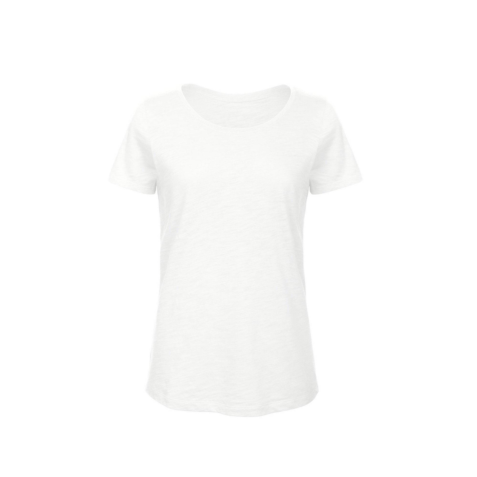 Image of B&c Favourite Slub Tshirt, Organische Damen Weiss XXL