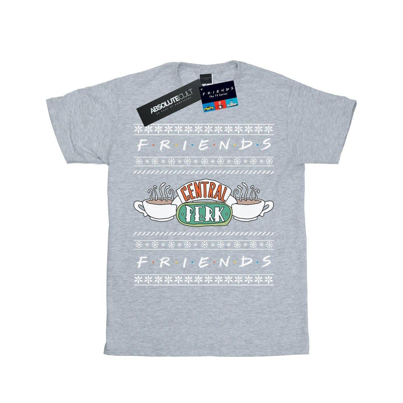 Image of Fair Isle Central Perk Tshirt Jungen Grau 152-158
