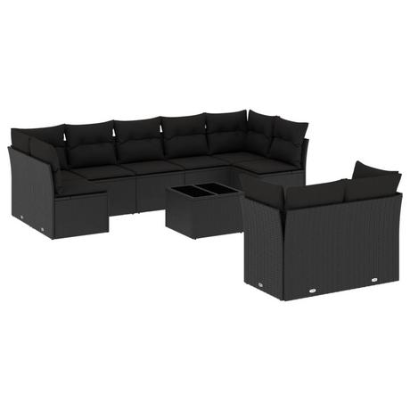 VidaXL set divano da giardino Polirattan  