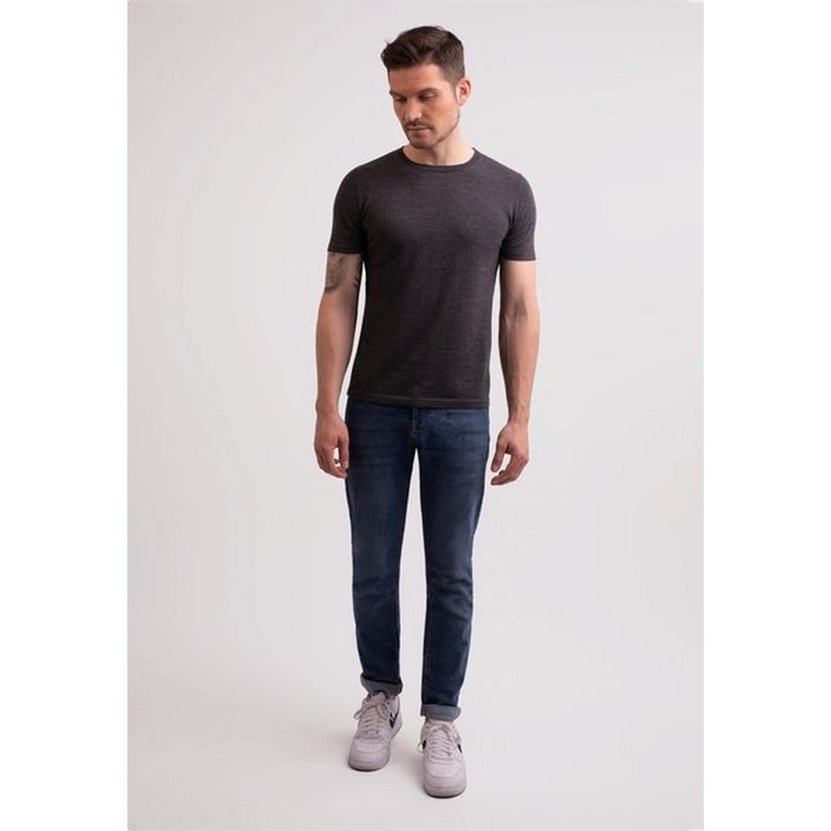 CASH-MERE.CH T-Shirt Col Rond Manches Courtes Cachemire  