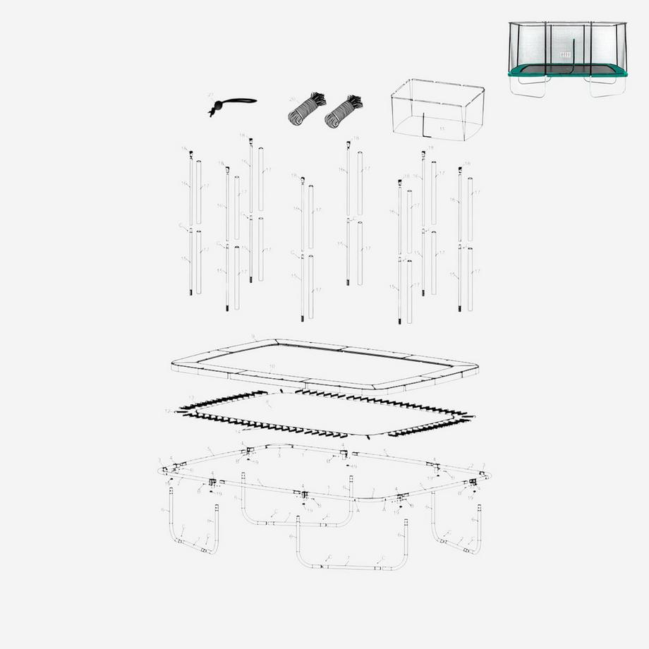 DOMYOS  Schaumstoffpolster Ersatzteil fuer Trampolin 