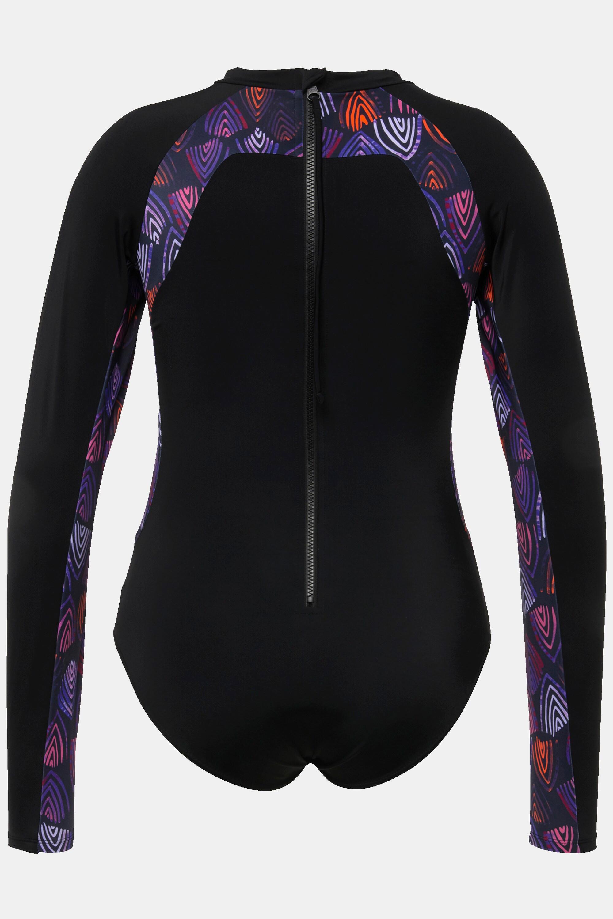 Ulla Popken Costume da bagno maniche lunghe UPF 50+ Collo Alto  