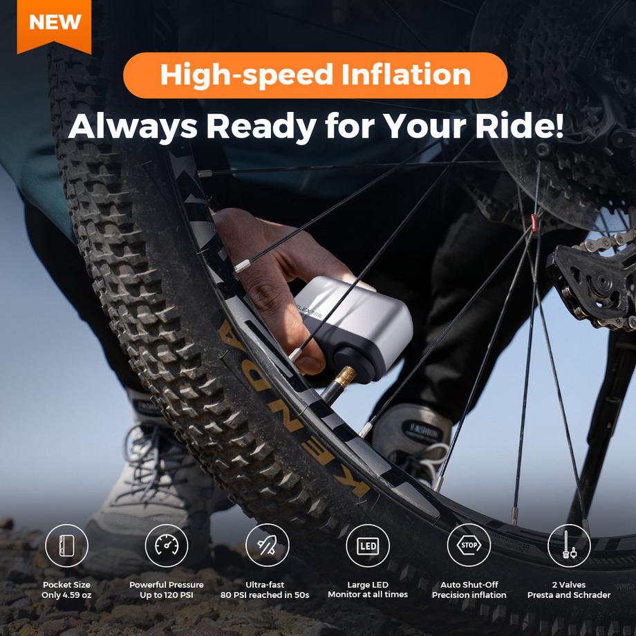 Flextail  BIKE PUMP PRO Mini-Reifenpumpe 