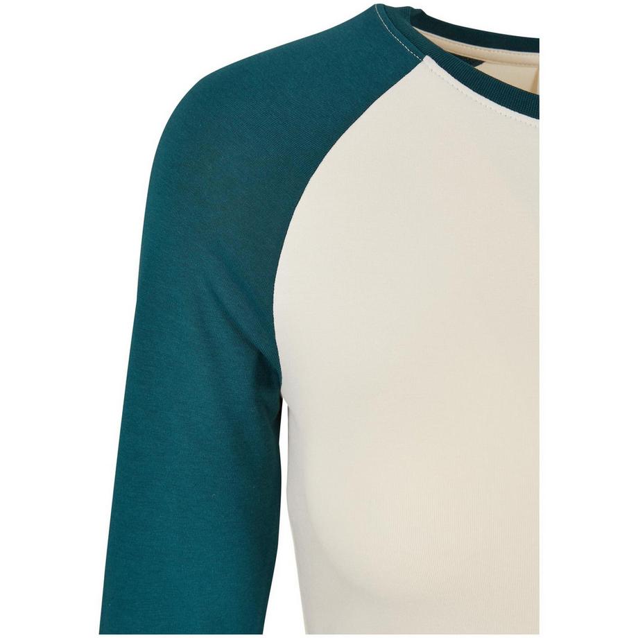 URBAN CLASSICS T-Shirt Crop Manches Longues Baseball Rétro  