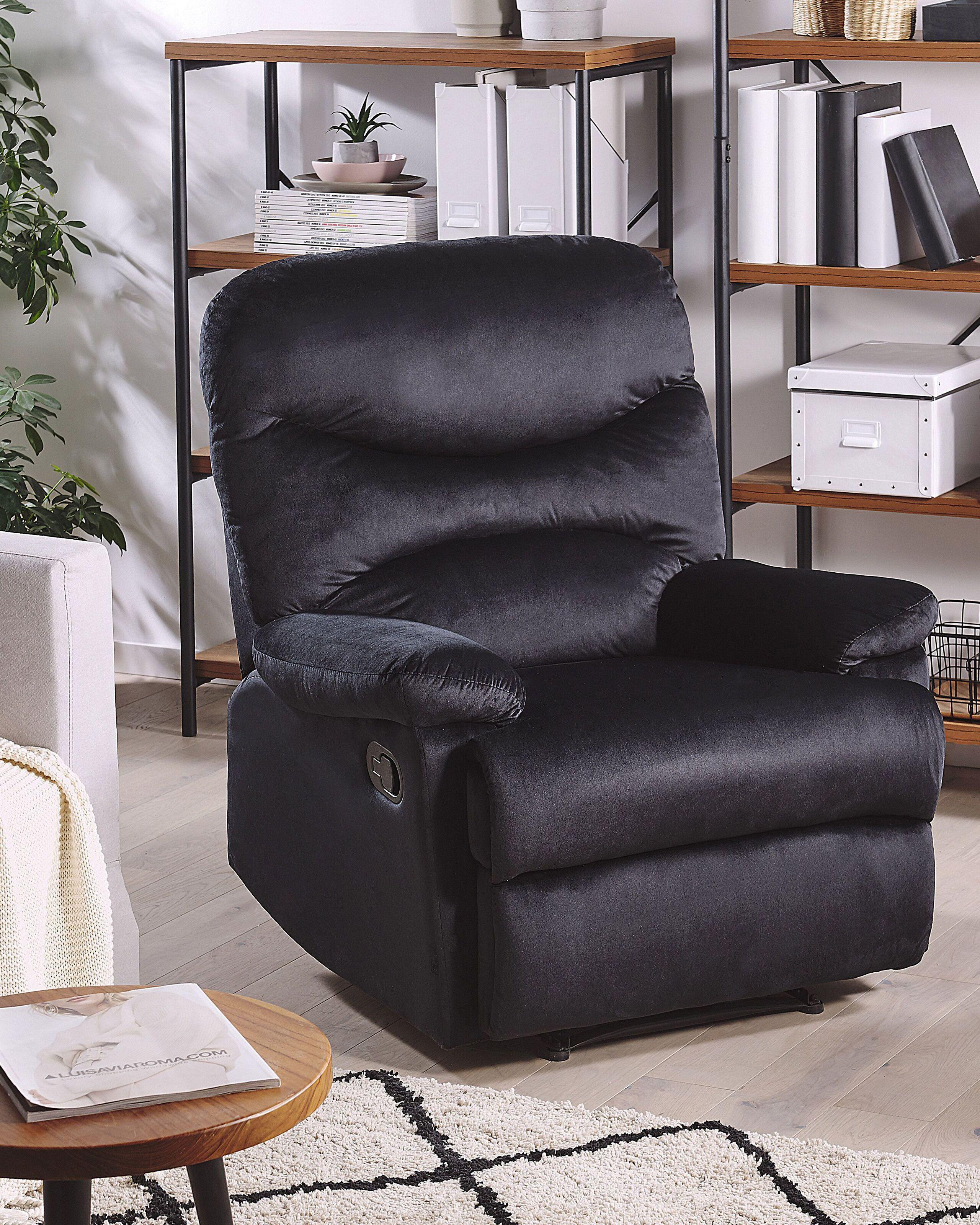 Beliani Fauteuil en Velours Industriel ESLOV  