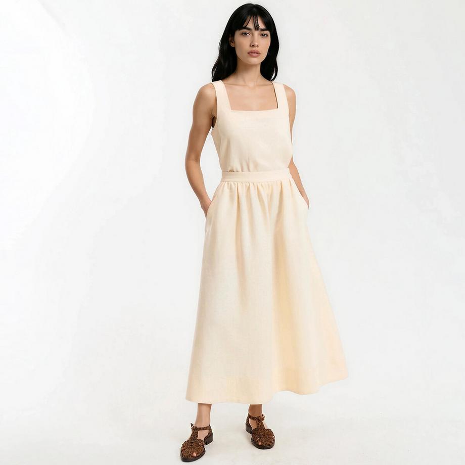 La Redoute Collections Top en Lin à Bretelles Boutonnées au Dos  