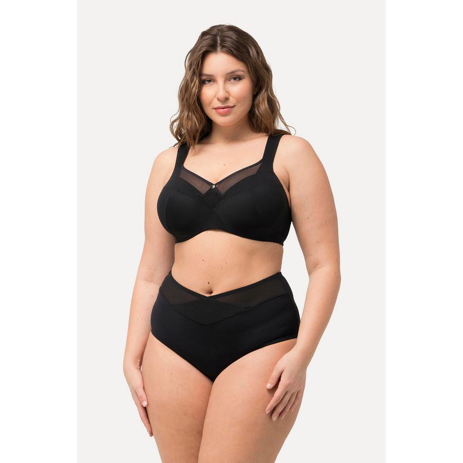 Ulla Popken Soutien-gorge à armatures bonnets souples empiècement en mesh  