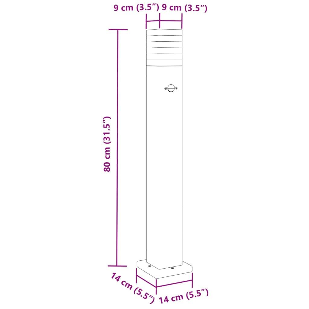 VidaXL lampada da terra per esterni Alluminio  