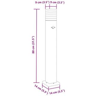 VidaXL lampada da terra per esterni Alluminio  