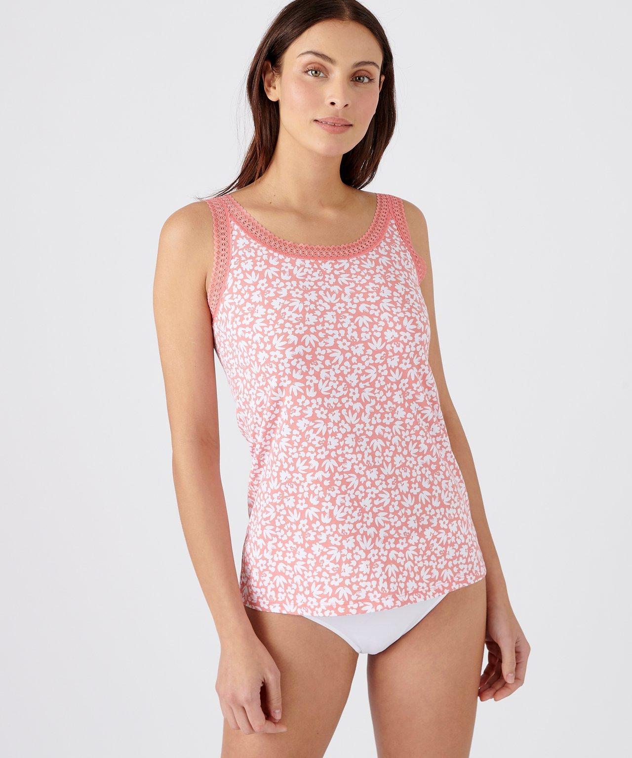 Image of Achsel-shirt Essential Aus Dehnbarem Baumwoll-mix. Damen Rosa 42/44