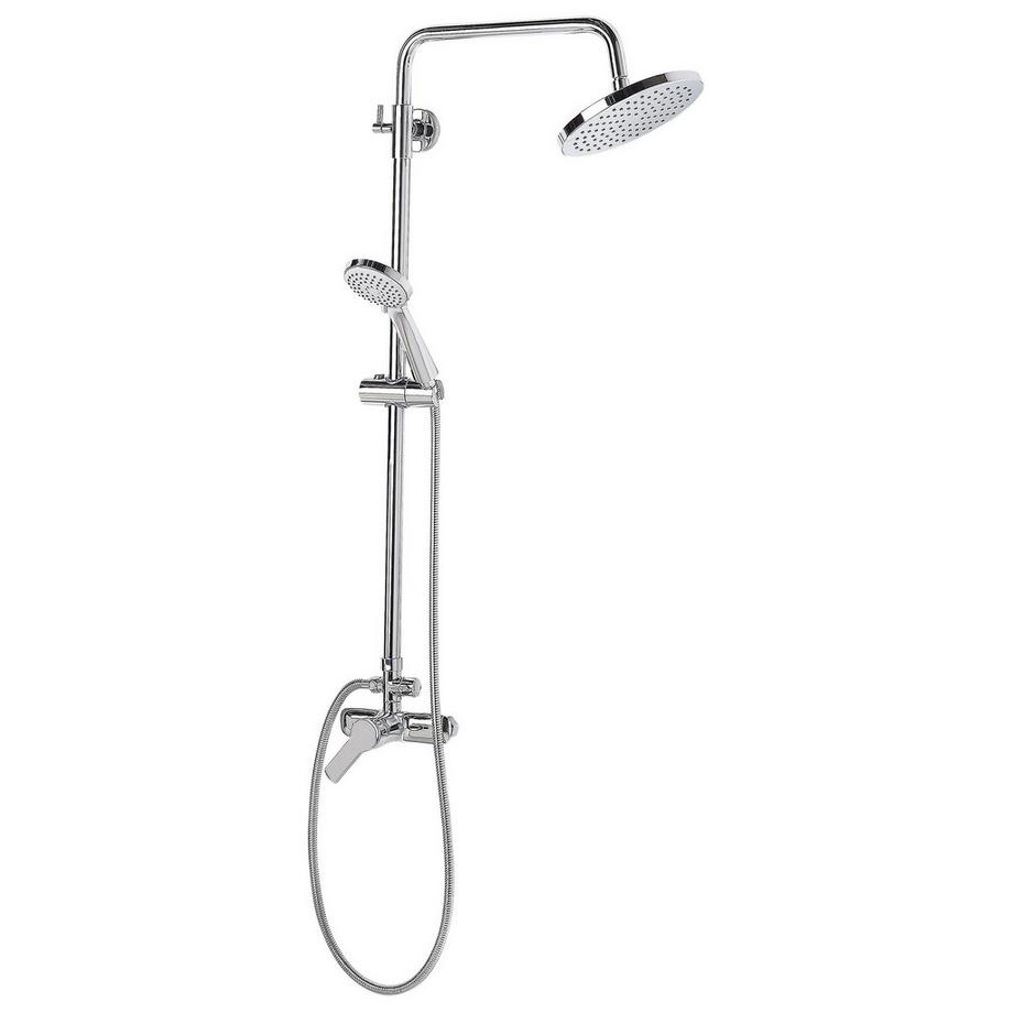 Beliani Duschsystem mit Mischbatterie und Regenbrause aus Messing Modern TINKISSO  