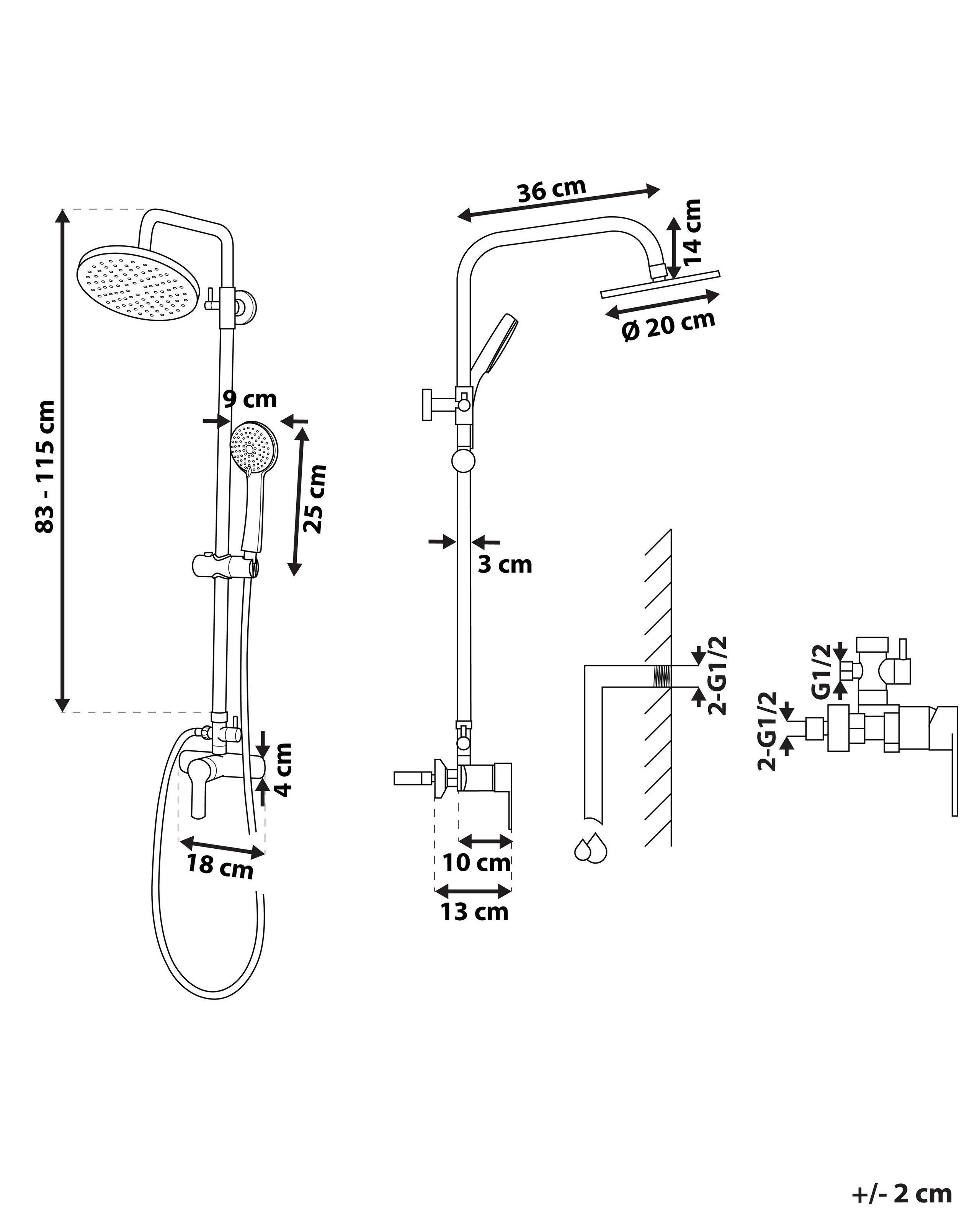 Beliani Set di sanitari en Ottone Moderno TINKISSO  