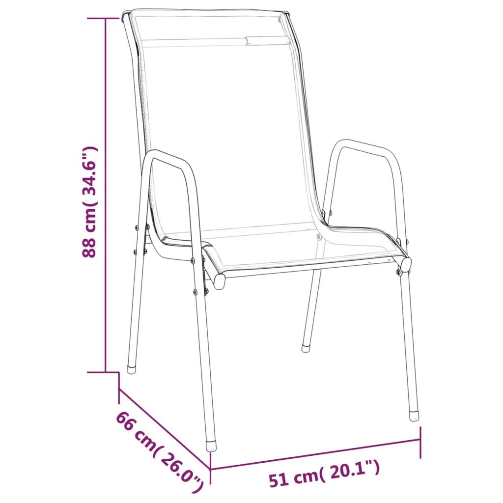 VidaXL Chaise de jardin acier  