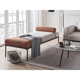 Beliani Chaise longue en Lin synthétique Rétro MALMOS  