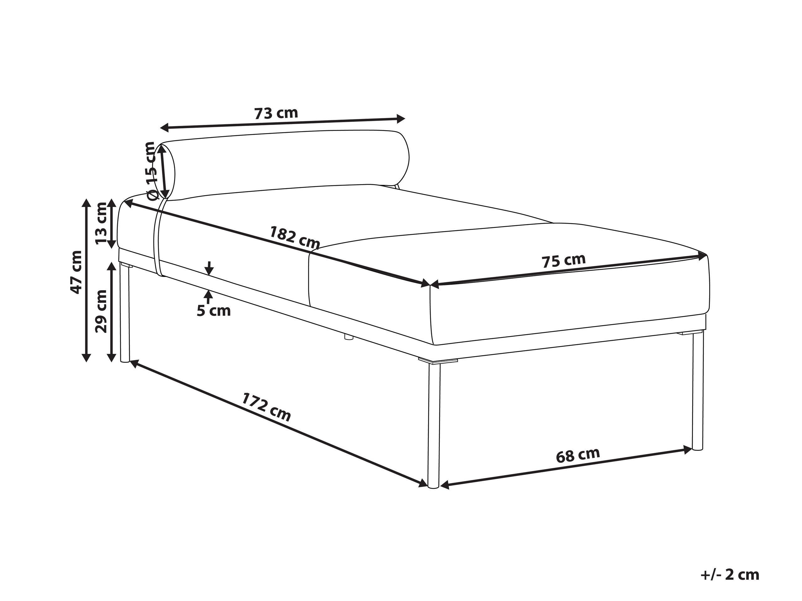 Beliani Chaise longue en Lin synthétique Rétro MALMOS  