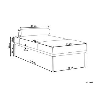 Beliani Chaise longue en Lin synthétique Rétro MALMOS  