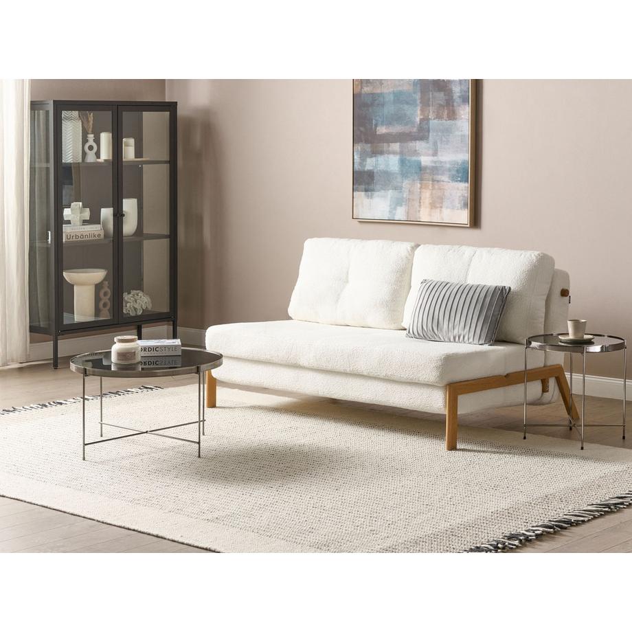 Beliani Schlafsofa aus Bouclé Skandinavisch EDLAND  