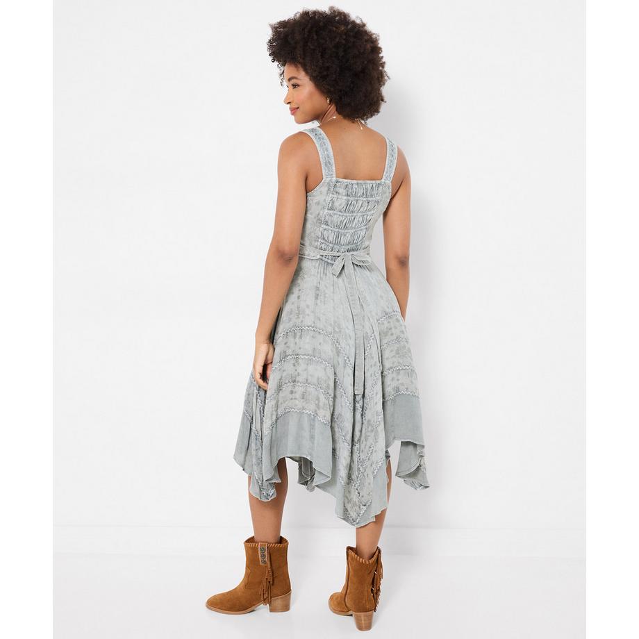 Joe Browns Robe Jacquard Brodé Longueur Genou Ourlet Mouchoir  