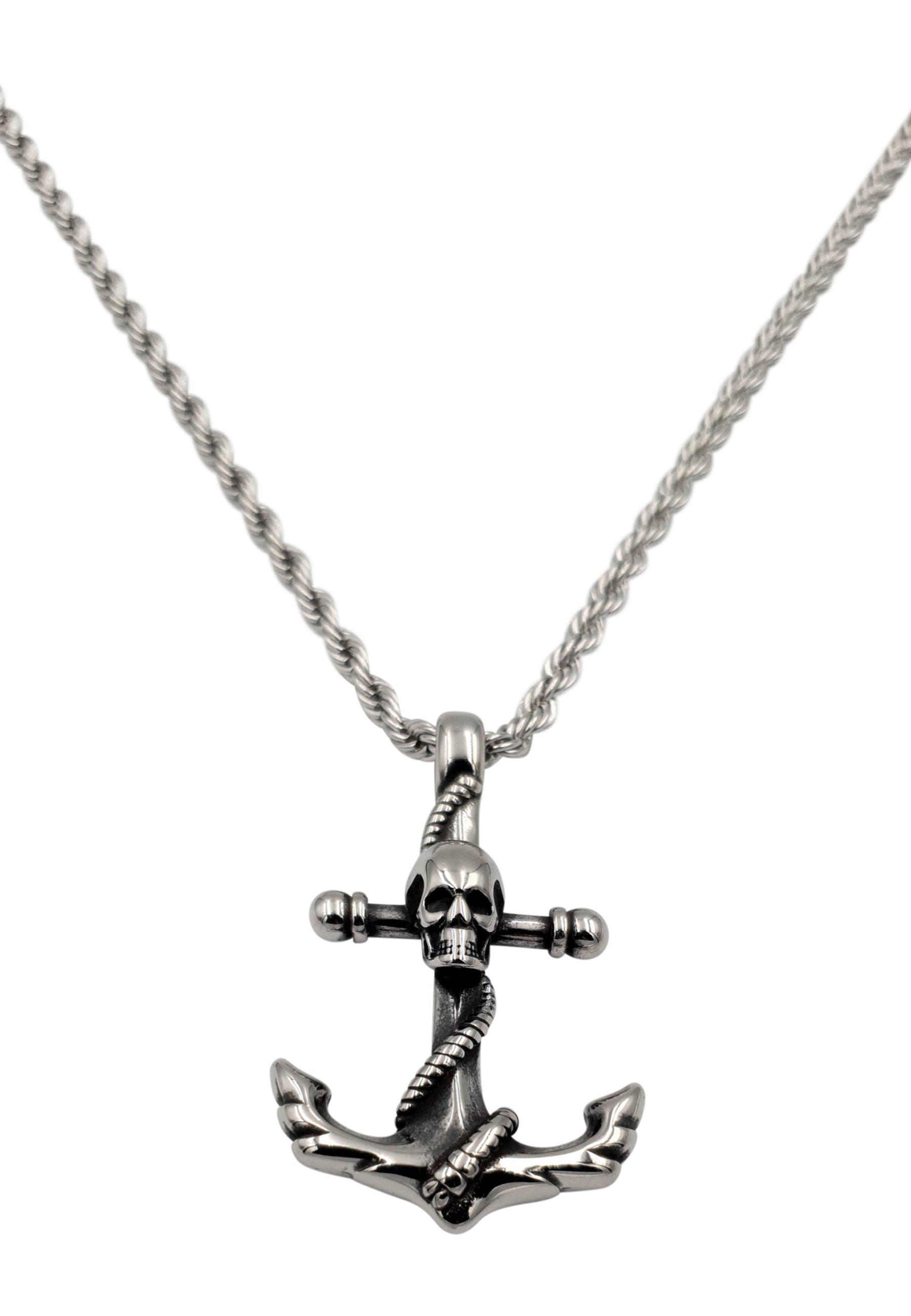 Image of Totenkopf Anker Kette Damen 60 cm