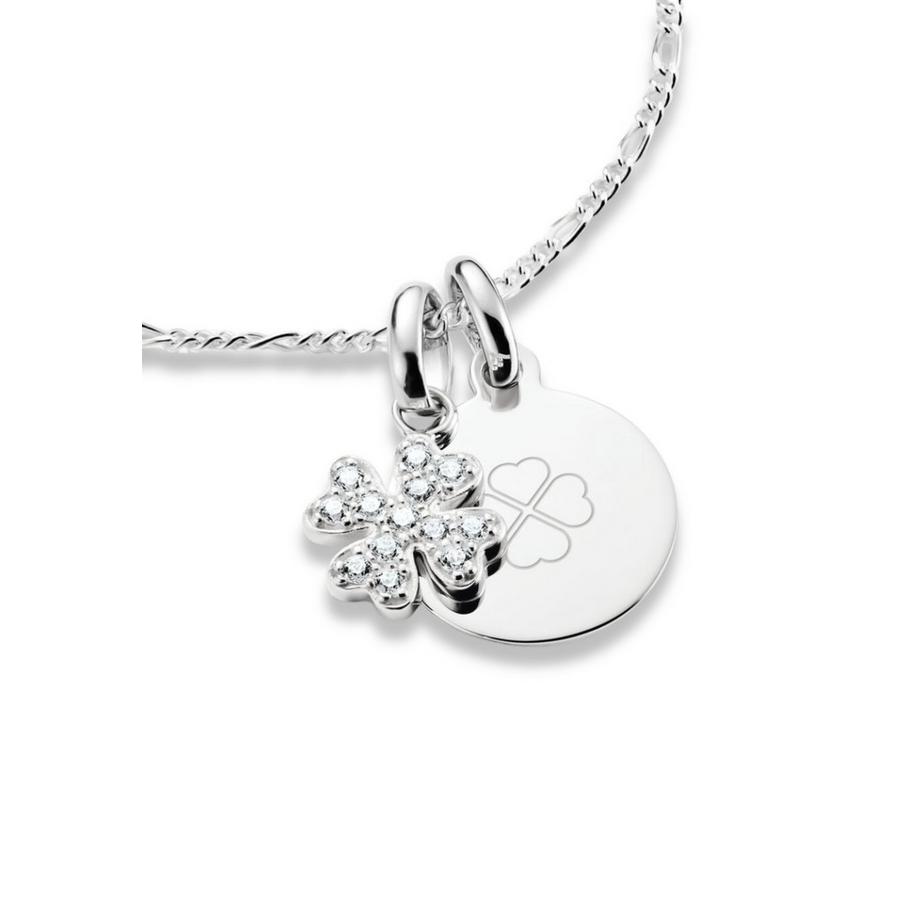 Thomas Sabo  Charm-Anhänger Glücksklee Mit Steinen 