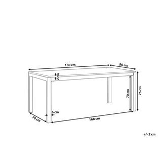 Beliani Tisch für 6 Personen aus Sicherheitsglas Modern GROSSETO  