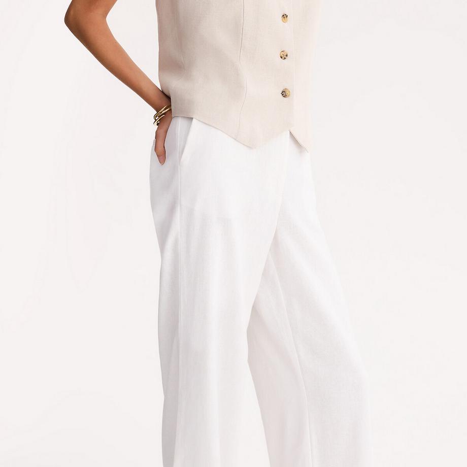 La Redoute Collections Pantaloni Larghi Misto Lino  