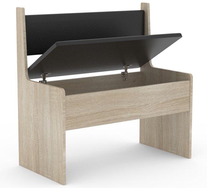 VCM Banc d'angle en bois Banc avec coffre Esal Largeur 80 cm Banc d'angle en bois Banc avec coffre Esal Largeur 80 cm  