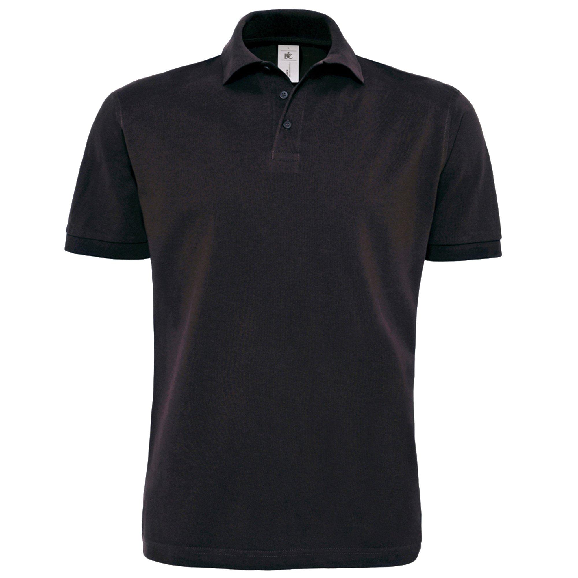 Image of B&c Poloshirt Heavymill, Kurzarm Herren Schwarz 3XL