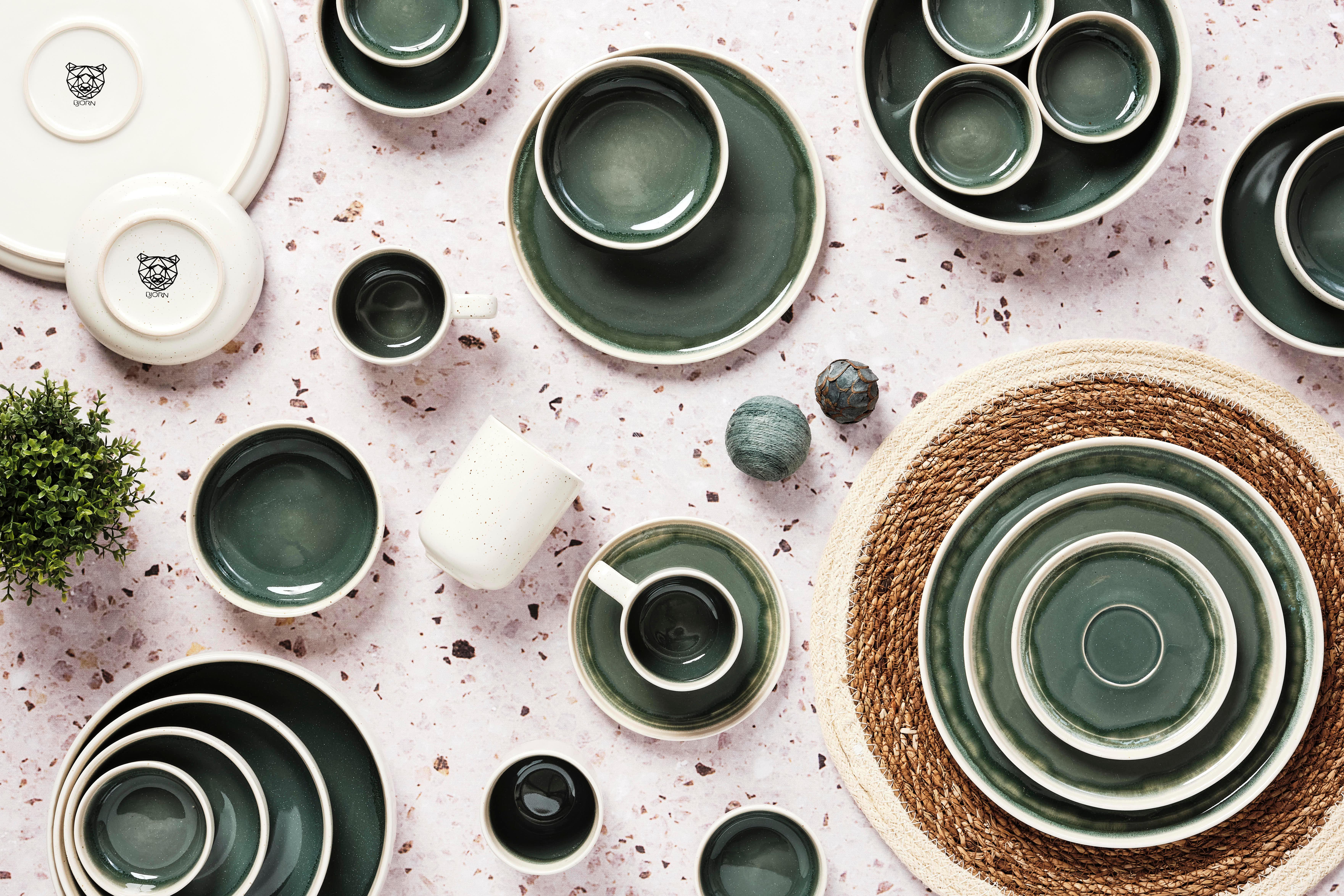 BJÖRN Set stoviglie OXYGEN - 42 pezzi - verde  