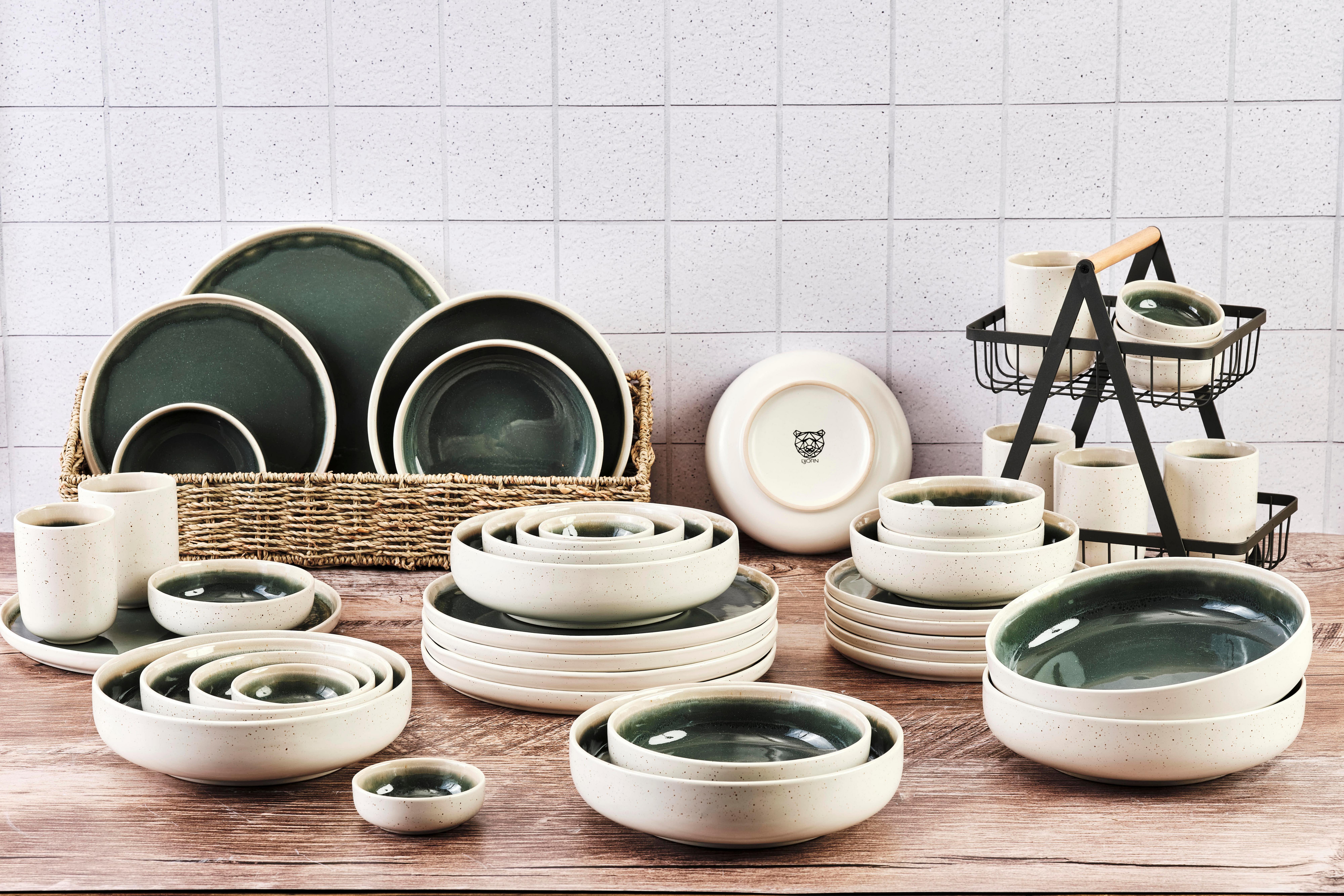 BJÖRN Set stoviglie OXYGEN - 42 pezzi - verde  