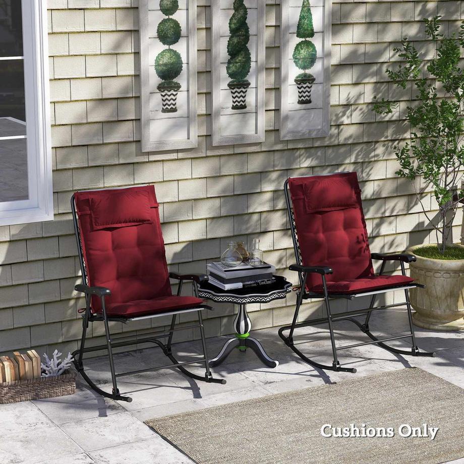 Northio Set di 2 cuscini per lettini prendisole, cuscini idrorepellenti per lettini da giardino, cuscini imbottiti per lettini da spiaggia, cuscini per sdraio, cuscini per mobili da giardino, cuscini, 50 x 116 x 5 cm, rosso vino  