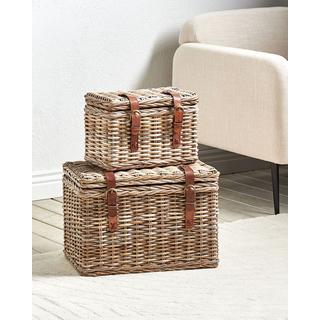 Beliani Korb aus Rattan Boho IRBID  