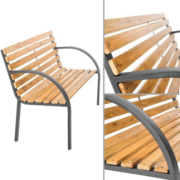 Tectake Banc de jardin MICHA 2 places 119,5x 62x83cm  