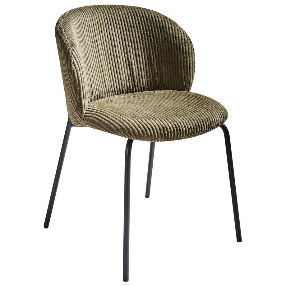 Beliani Esszimmerstuhl 2er Set aus Cord Retro MILES  