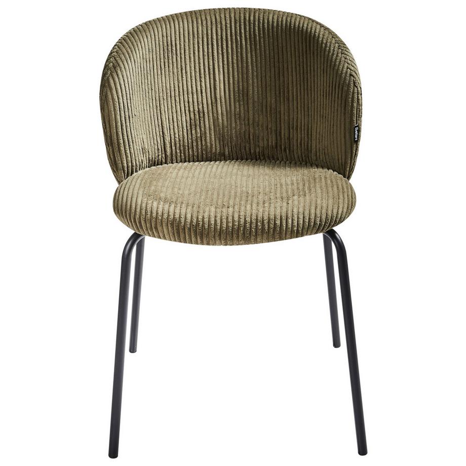 Beliani Esszimmerstuhl 2er Set aus Cord Retro MILES  