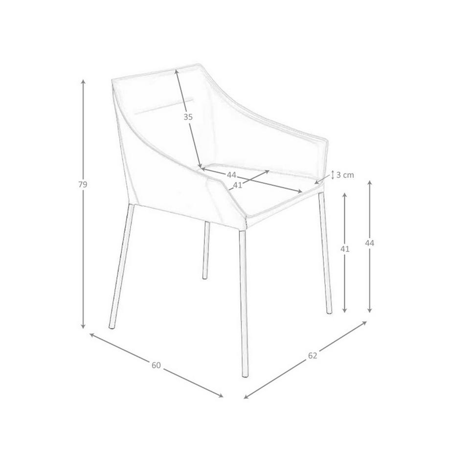 ANGEL CERDA Chaise en similicuir marron  