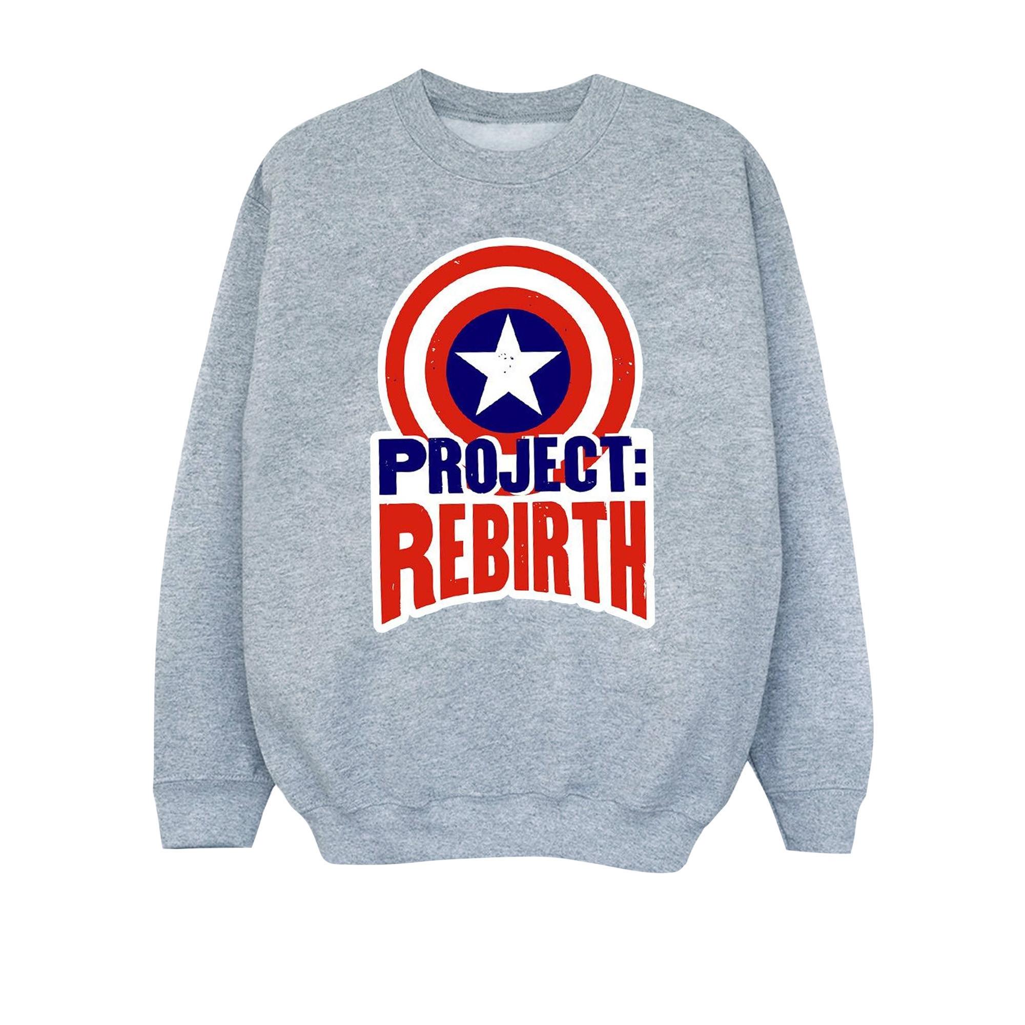 Image of Captain America Project Rebirth Sweatshirt Mädchen Grau 116