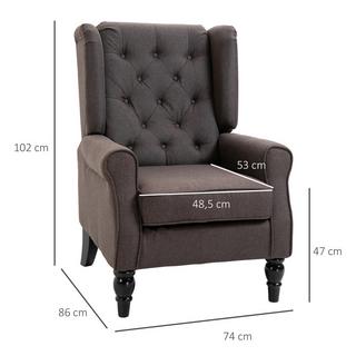 HOMCOM Fauteuil simple  