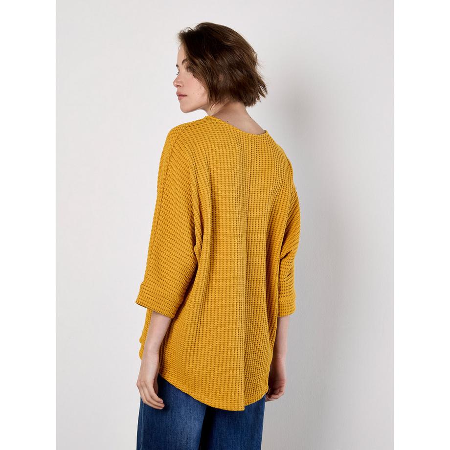 APRICOT Haut Manches Chauve-Souris en Maille Gaufre  