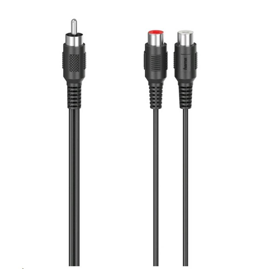 hama  HAMA Adapter Audio Subwoofer Cinch-Stecker auf 2x Cinch-Buchsen 