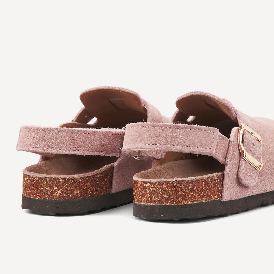 La Redoute Collections Zoccoli in pelle con chiusura a strappo Lederpantoletten mit Klettverschluss 