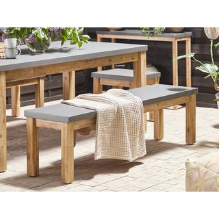 Beliani Garten-Essgruppe für 8 Personen aus Faserzement Industriell OSTUNI  