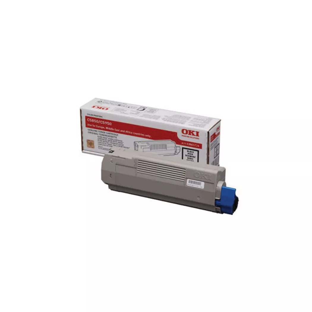 OKI – Toner schwarz 43865724 C5850/5950 8000 Seiten, Grau, One Size