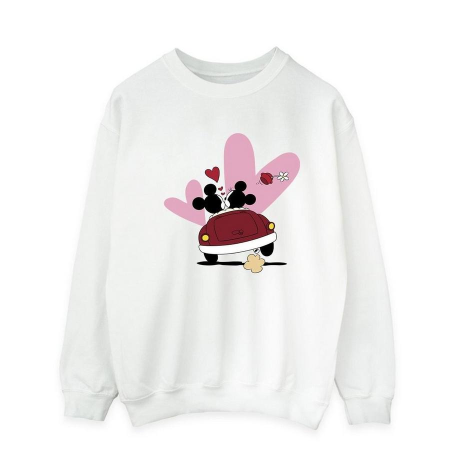 Disney Mickey et Minnie Mouse Love Car Sweatshirt  