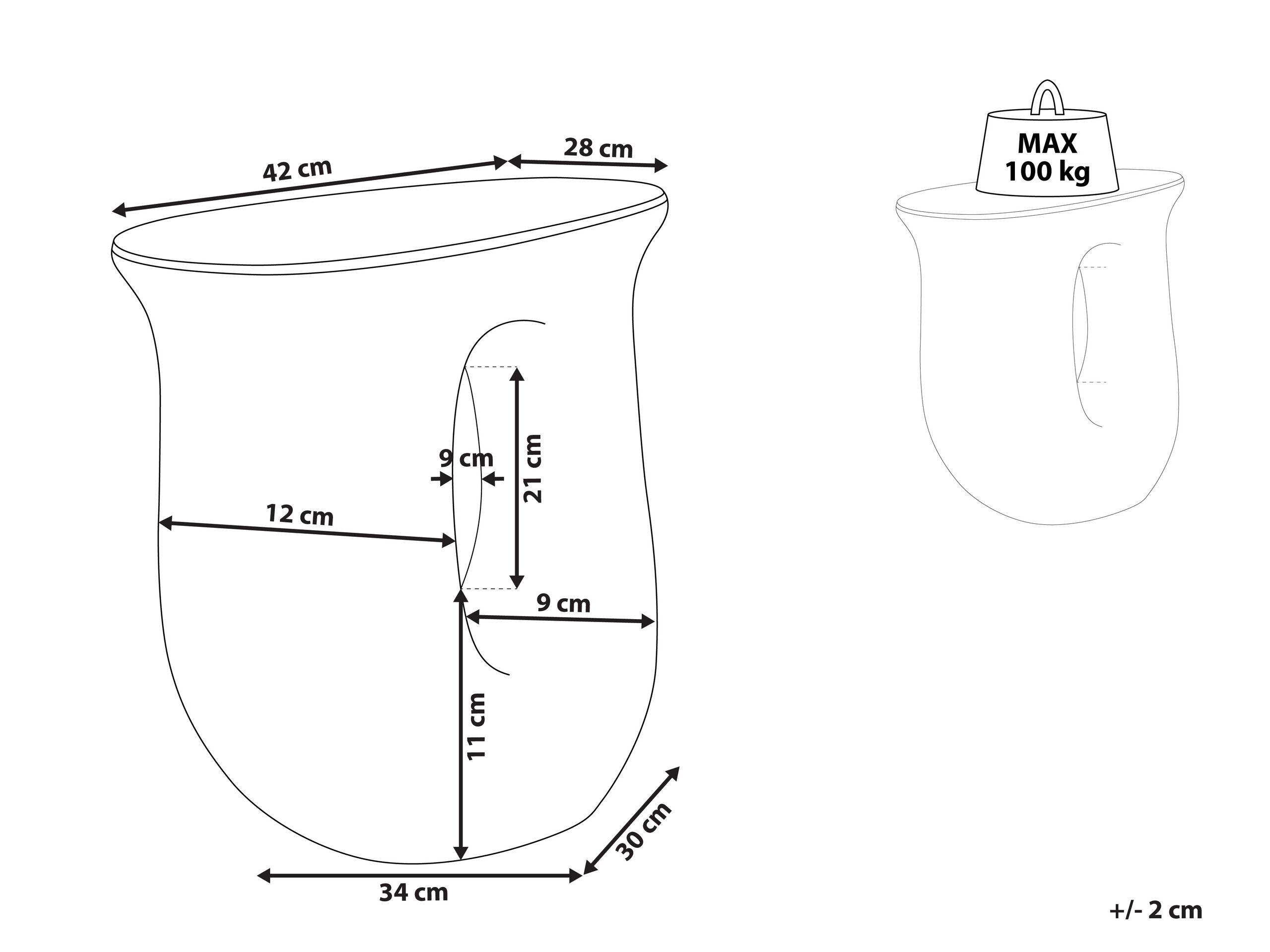 Beliani Table d'appoint en MgO Moderne IDRO  