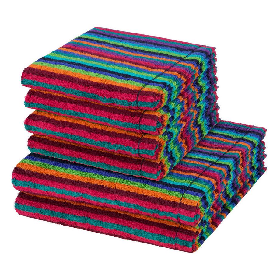 6er Pack Lifestyle - 4 X Handtuch 2 X Duschtuch im Set