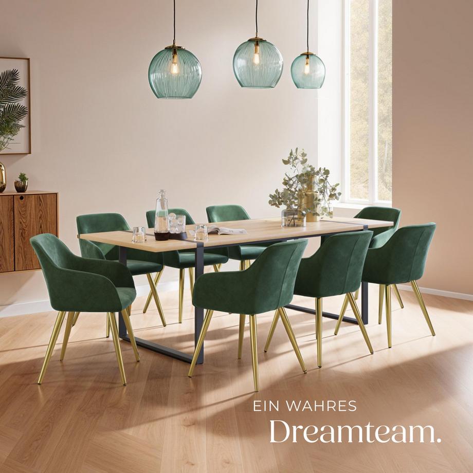 Tectake Chaise MARILYN rembourrée aspect velours  