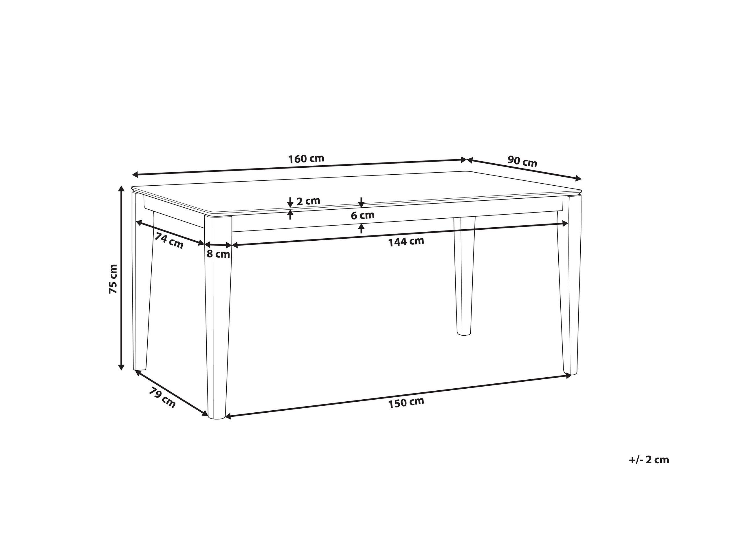 Beliani Esstisch aus MDF-Platte Retro LOTTIE  